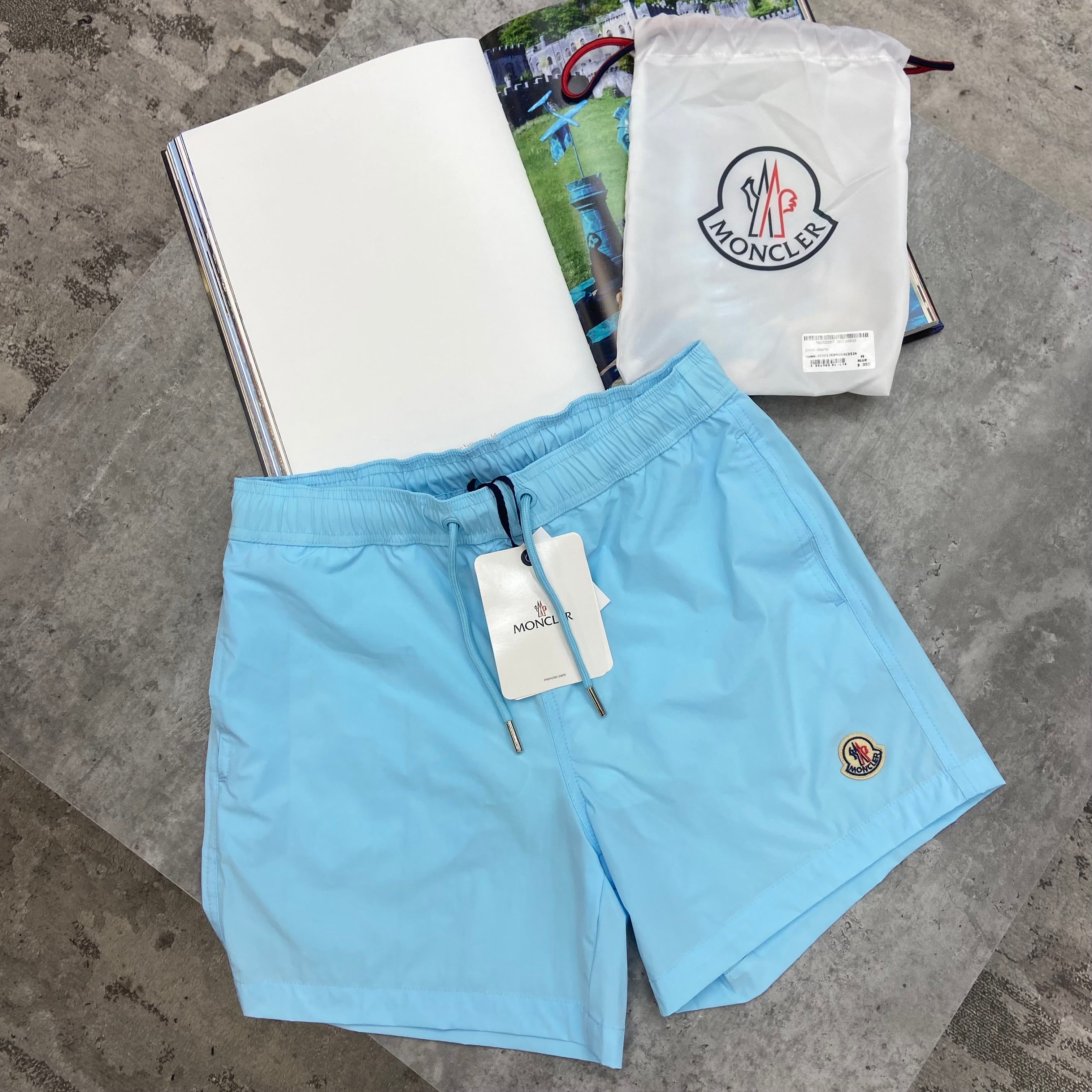 MONCLER - BAGGED SWIMS - SKY BLUE