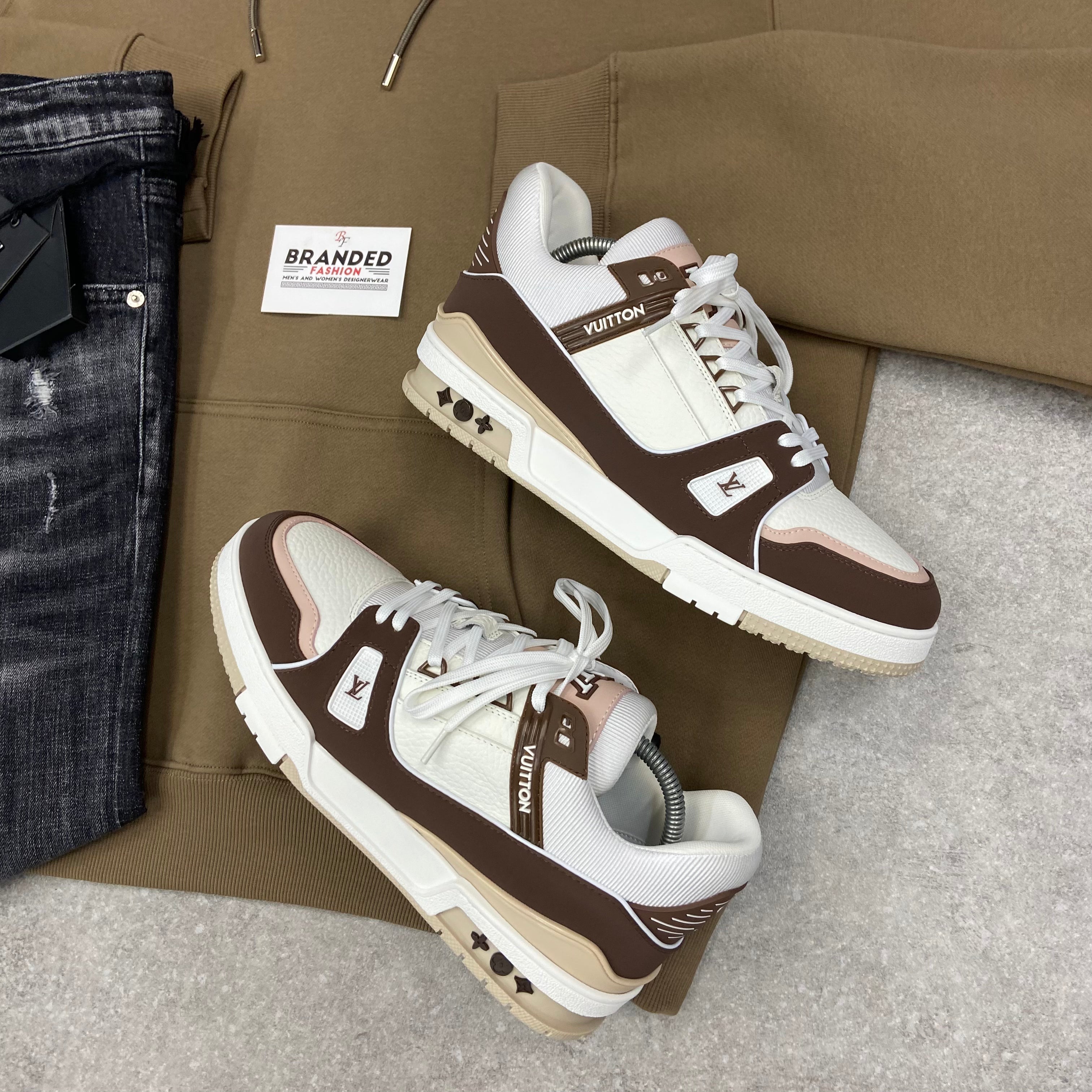 LOUIS VUITTON - TRAINERS - BROWN/WHITE