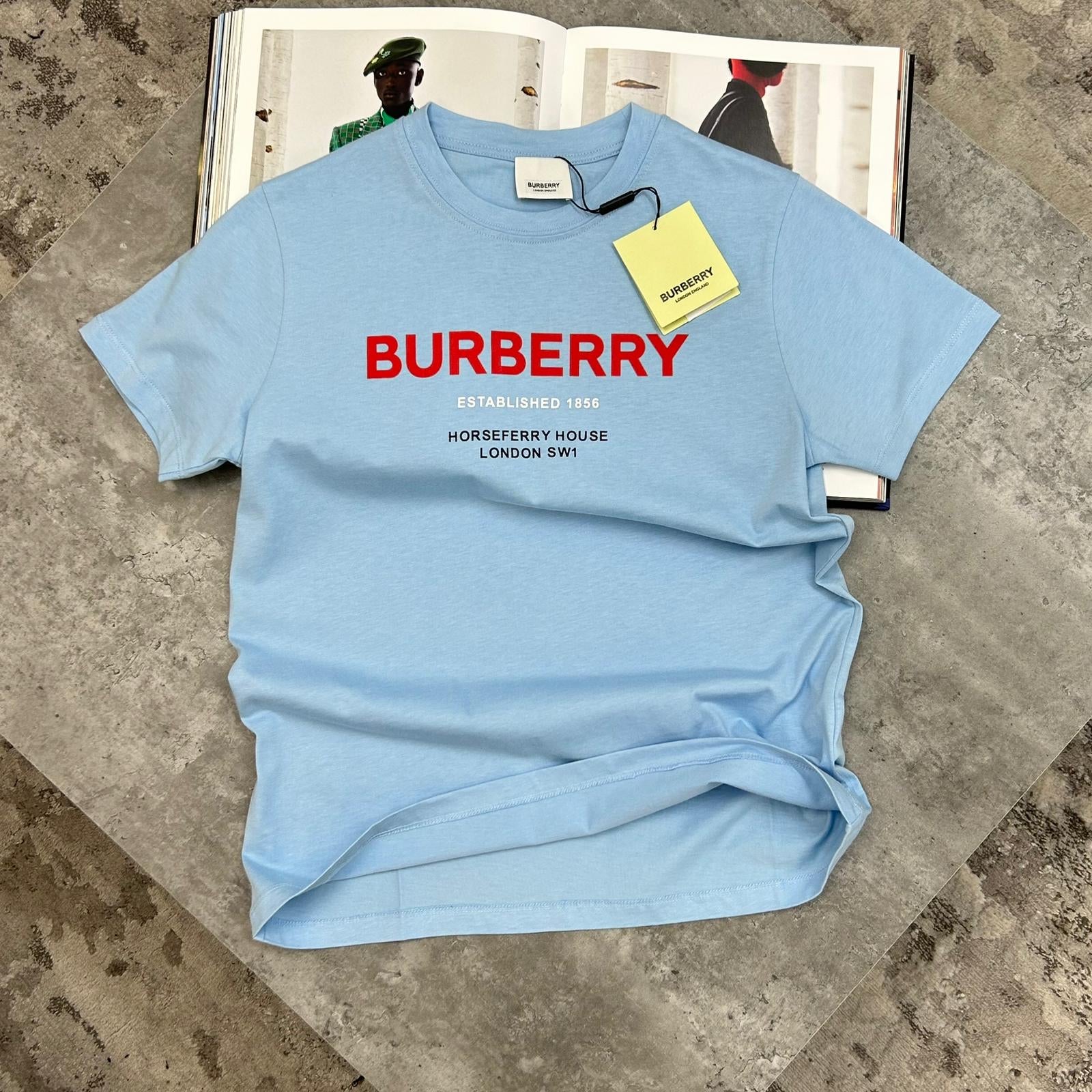 KIDS BURBERRY - T-SHIRT - BABY BLUE