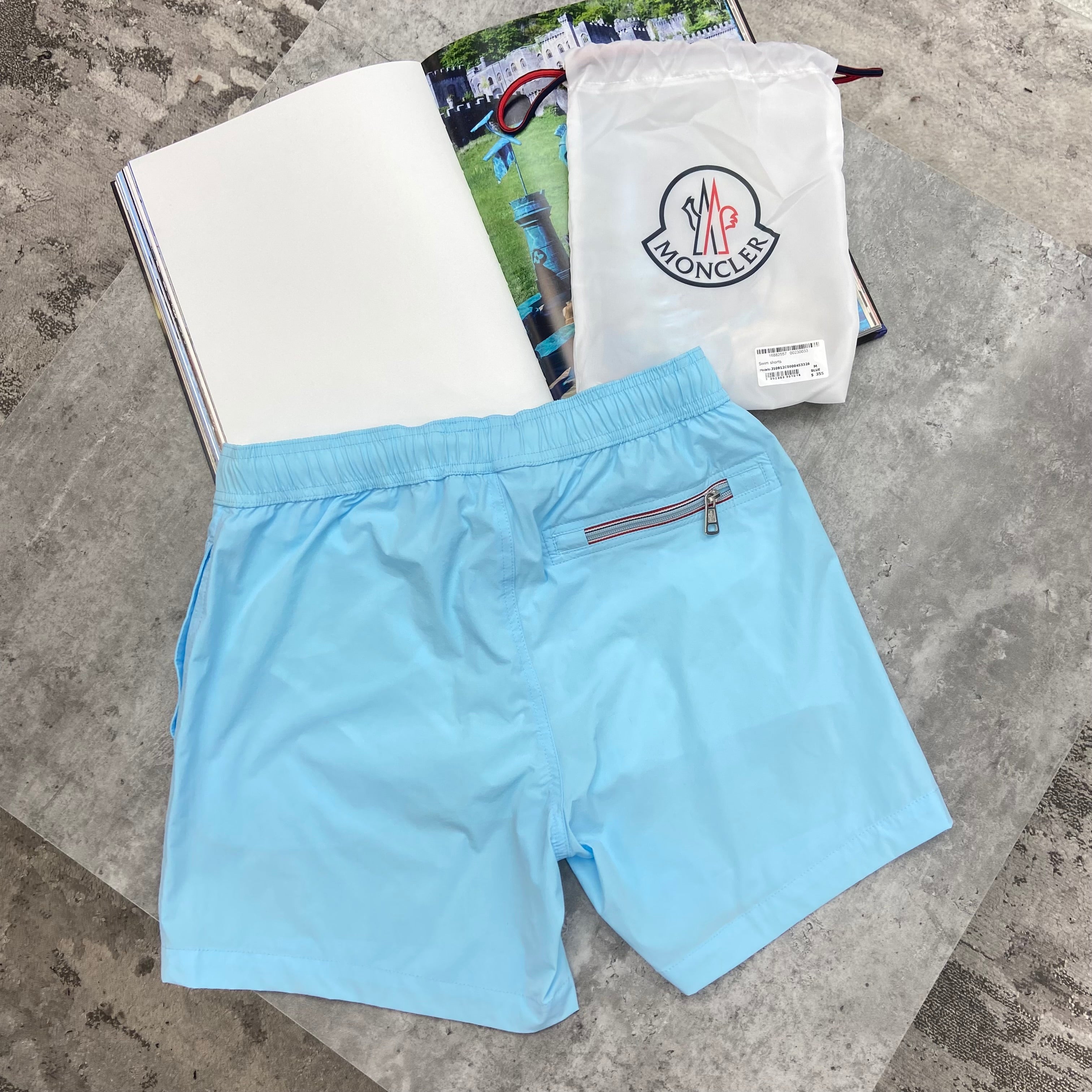 MONCLER - BAGGED SWIMS - SKY BLUE