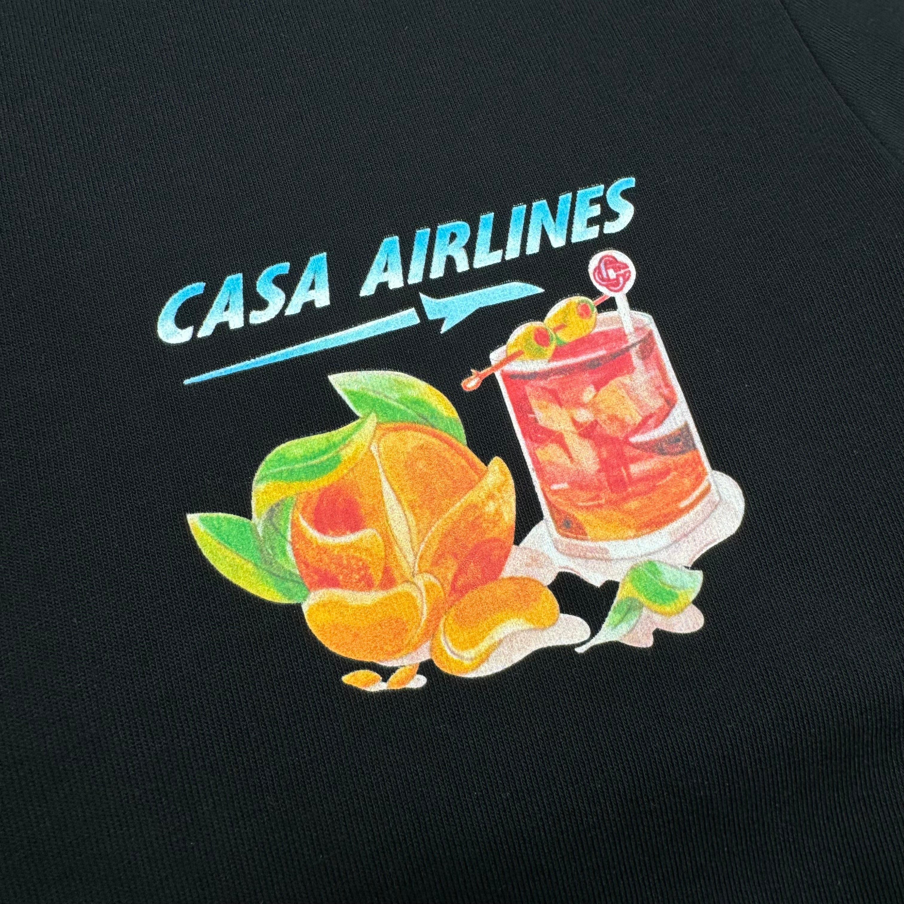 CASABLANCA - CASA AIRLINE T-SHIRT - BLACK