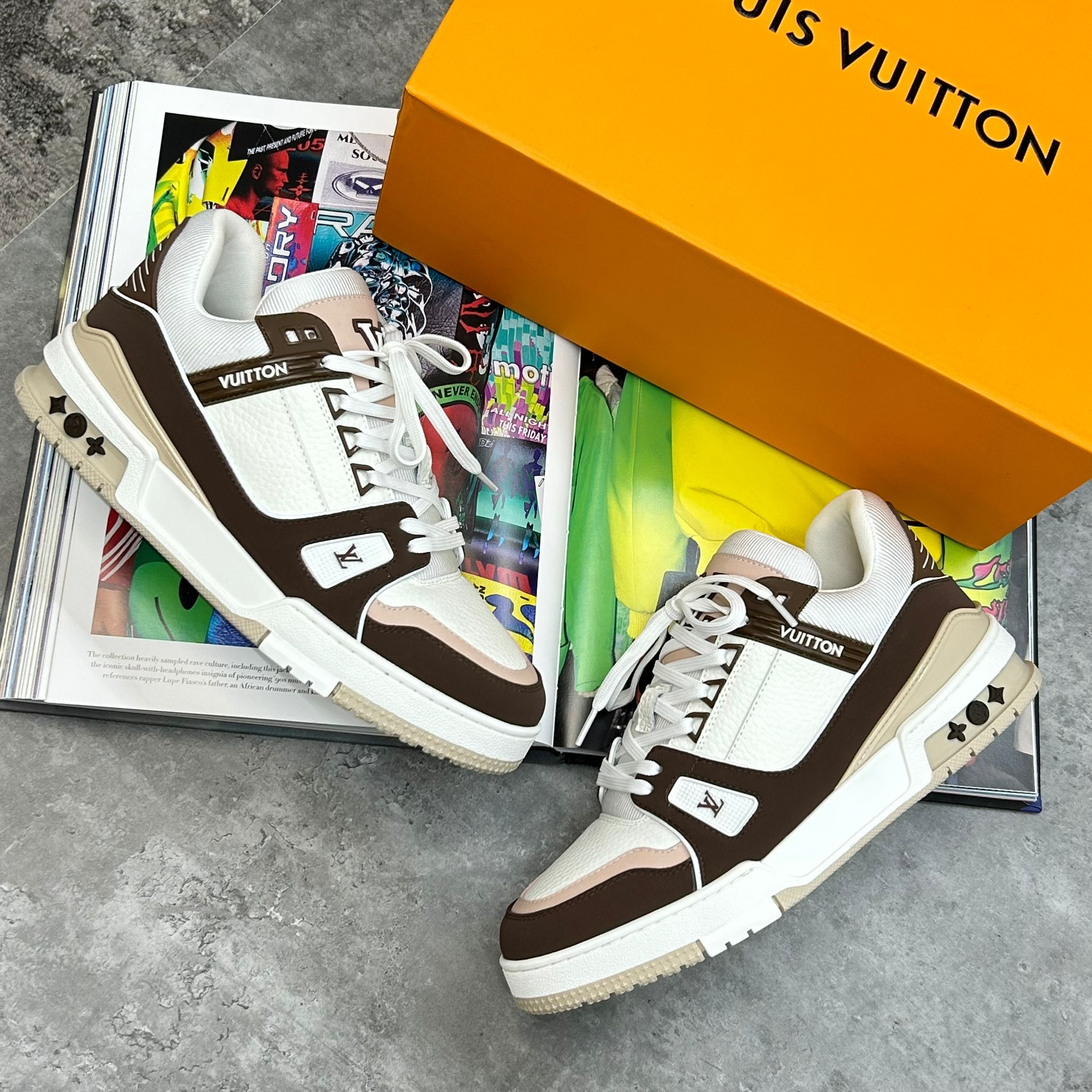 LOUIS VUITTON - TRAINERS - BROWN/WHITE