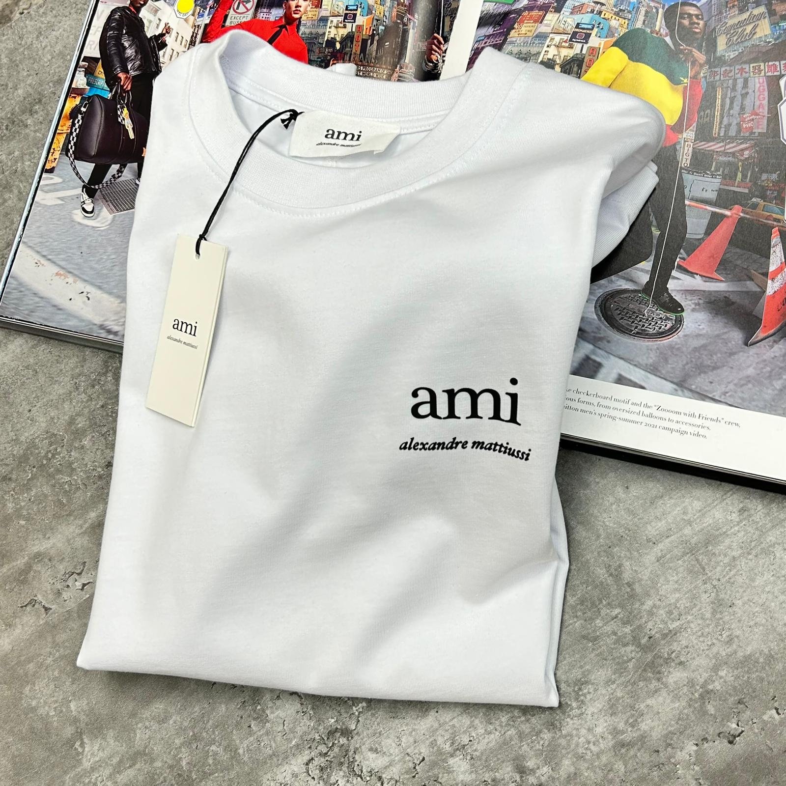 AMI - SMALL LOGO T-SHIRT - WHITE