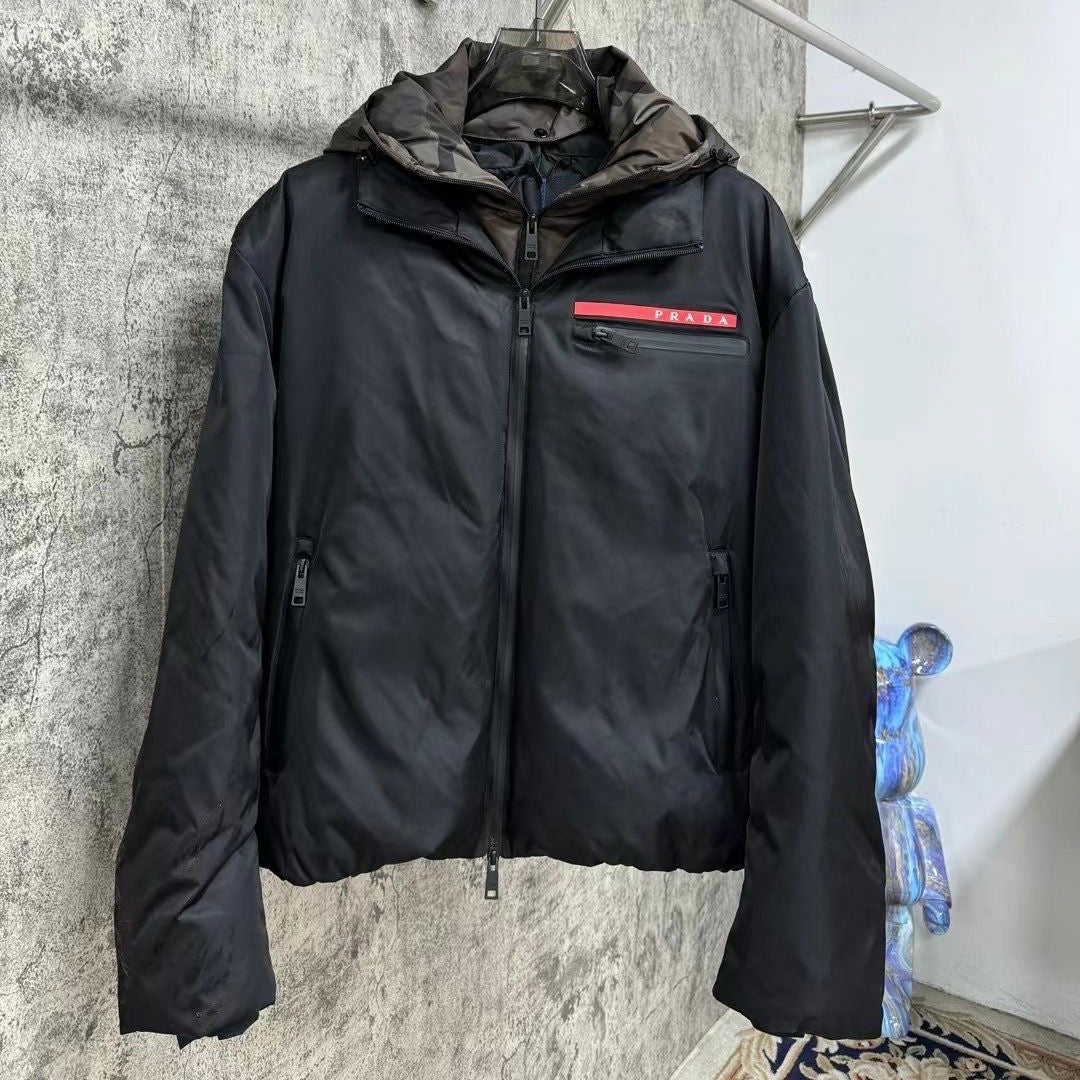 (PRE-ORDER) PRADA - COAT - BLACK/CAMO