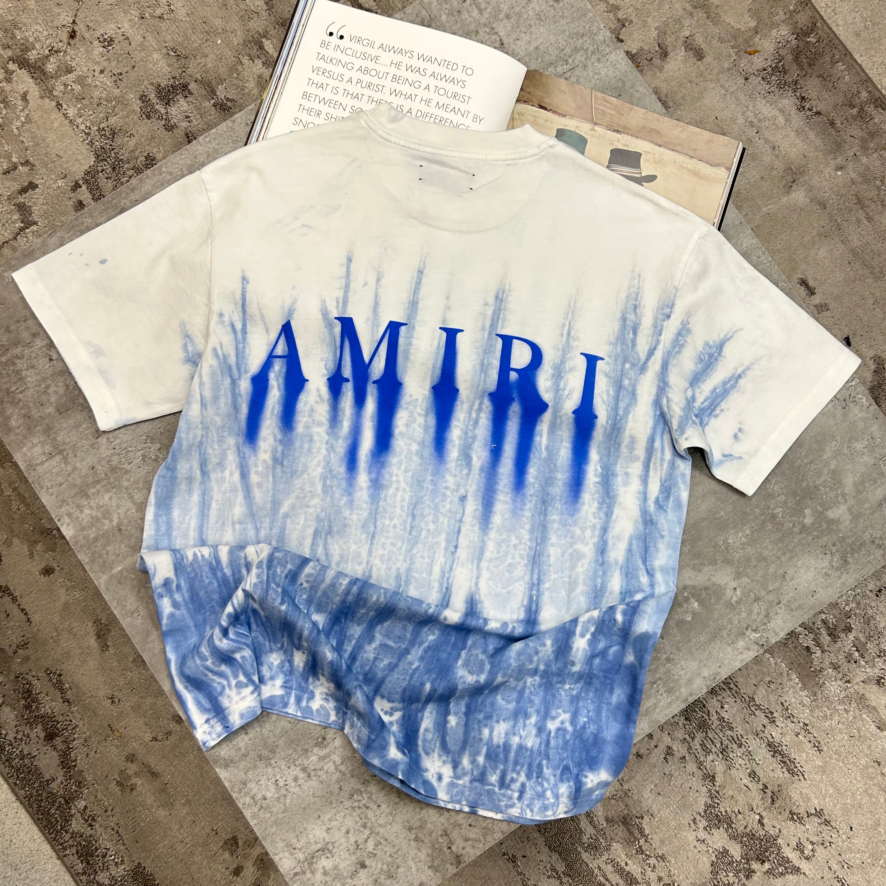 AMIRI - T-SHIRT - WHITE/BLUE