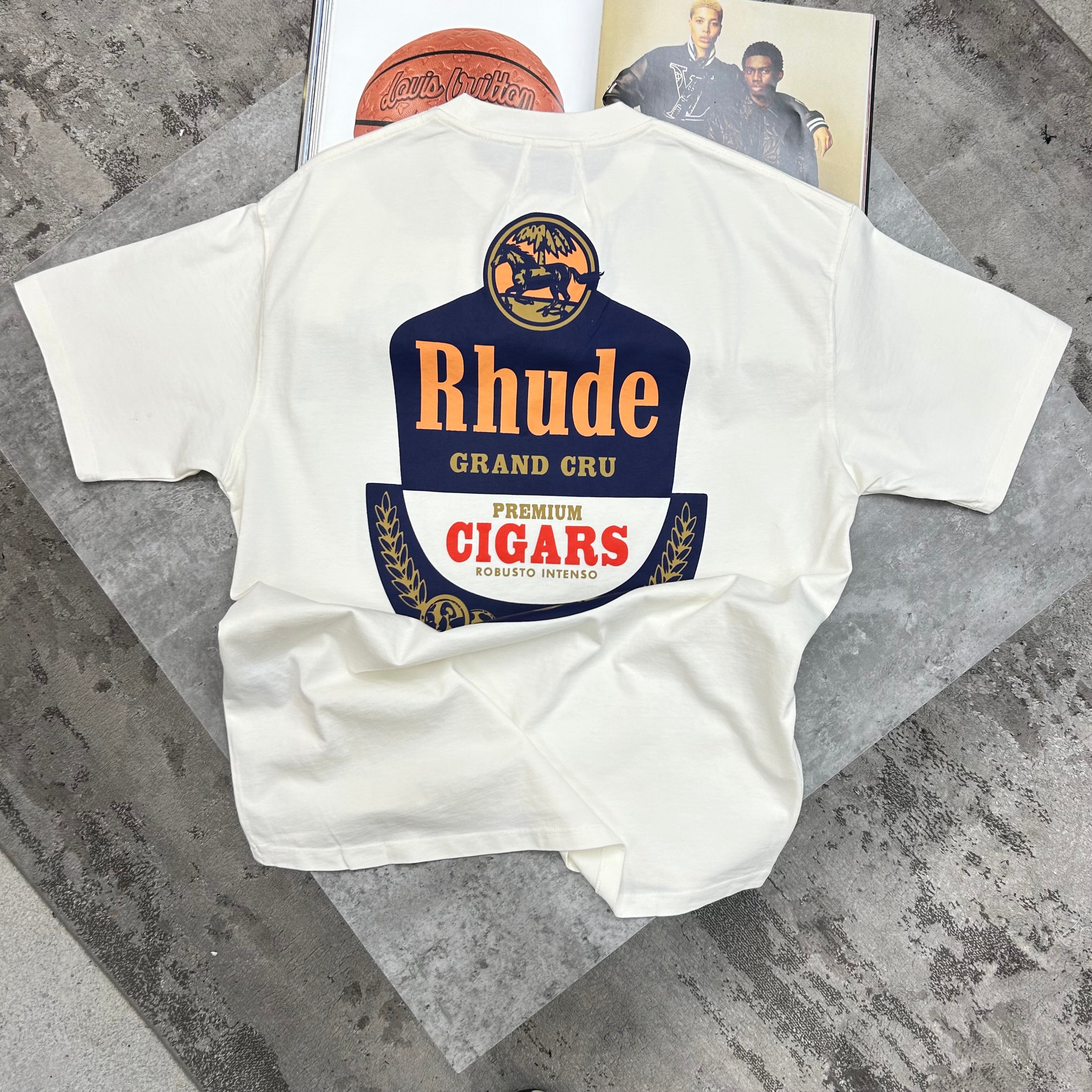 RHUDE - CIGARS T-SHIRT - WHITE