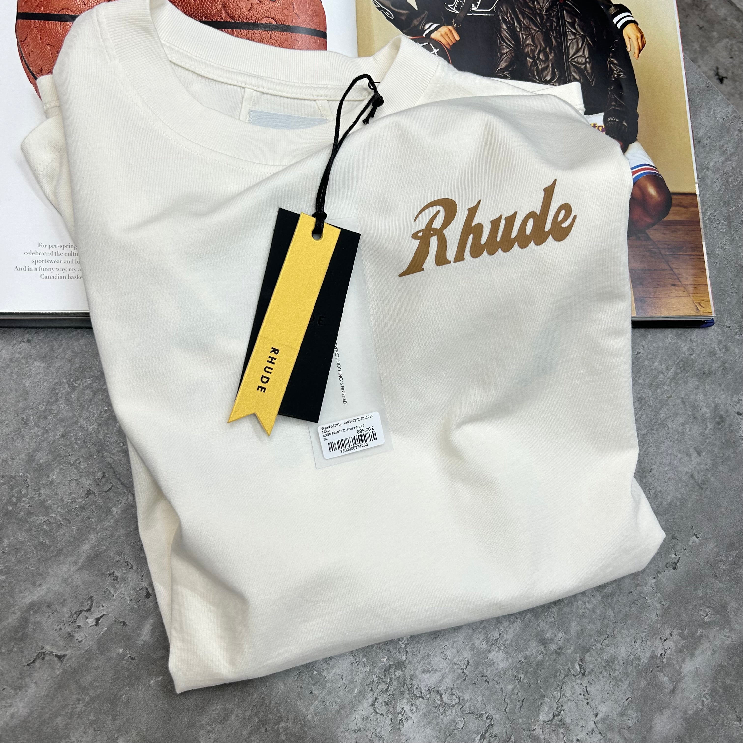 RHUDE - SALES&SERVICE T-SHIRT - WHITE
