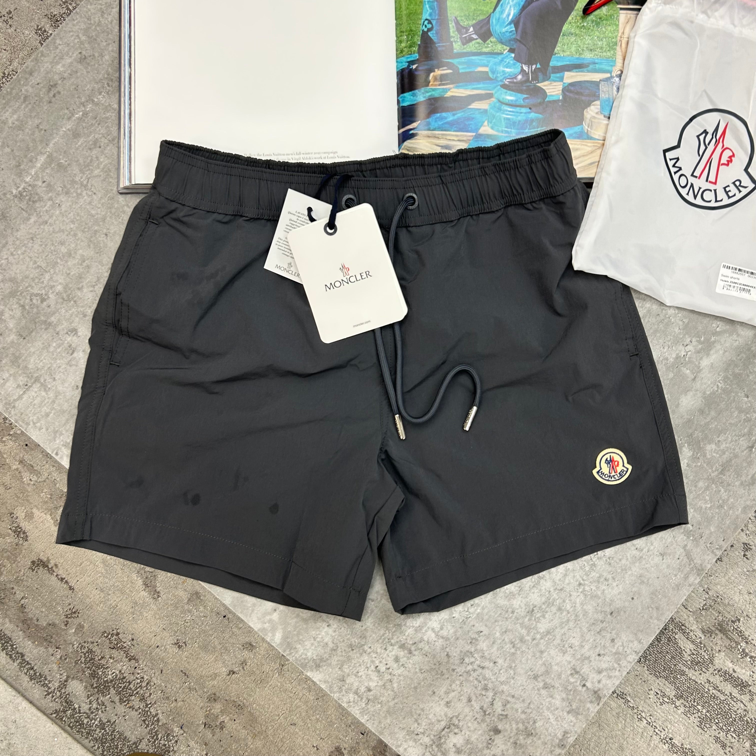MONCLER - BAGGED SWIMS - ANTHRACITE