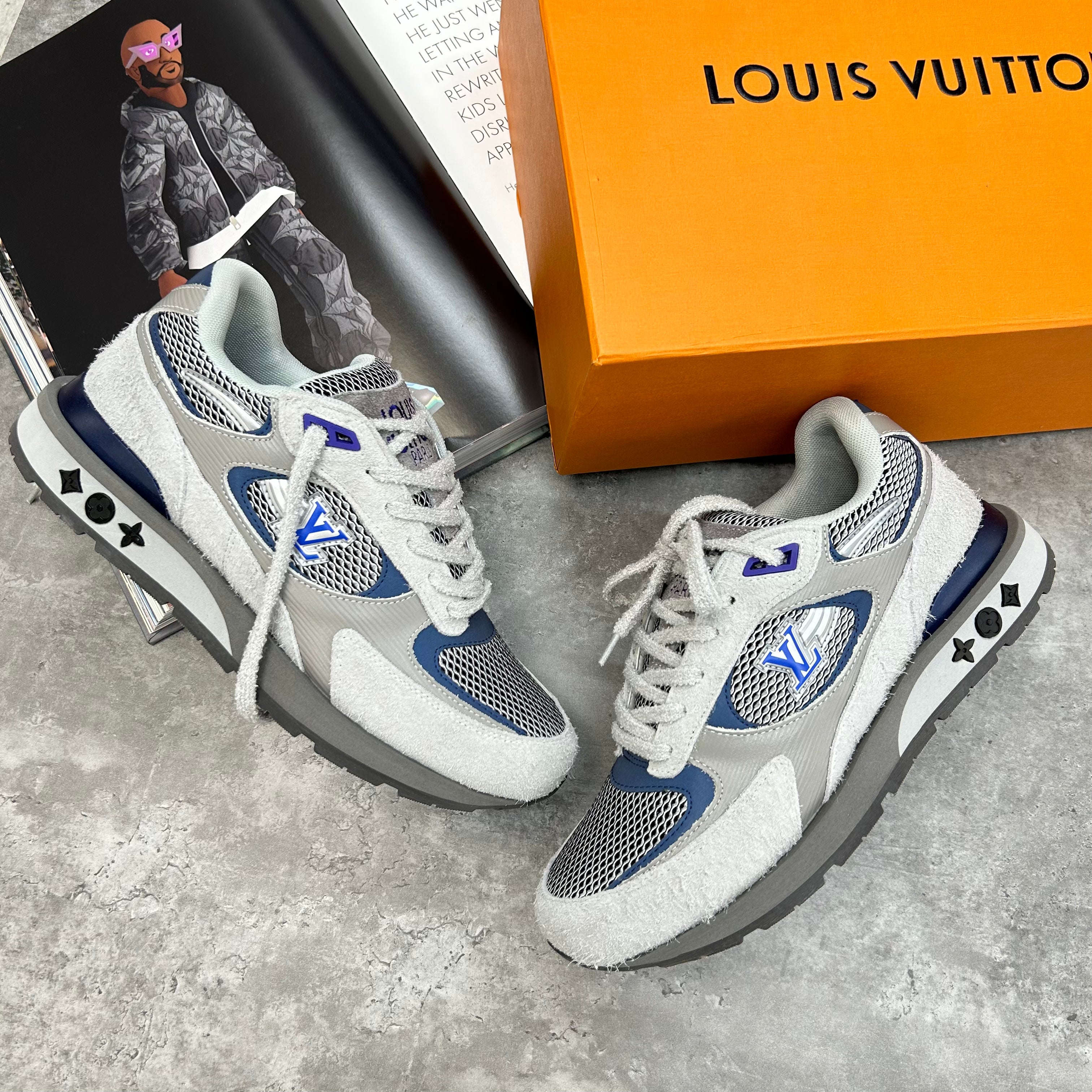 LOUIS VUITTON Luxembourg line / low cut sneakers / UK6.5 / YLW