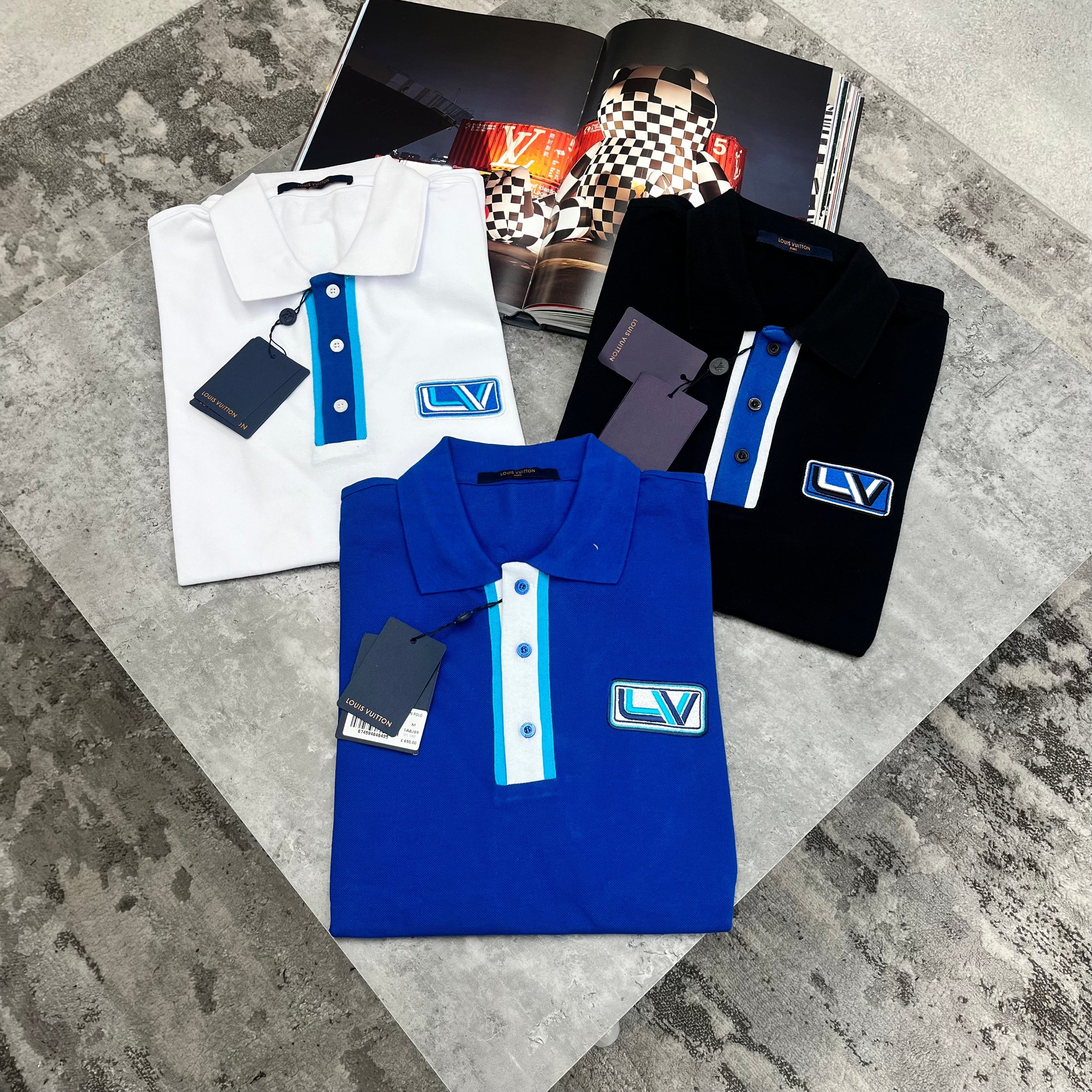 Louis Vuitton 2021 LV Monogram Polo Shirt - Blue Polos, Clothing